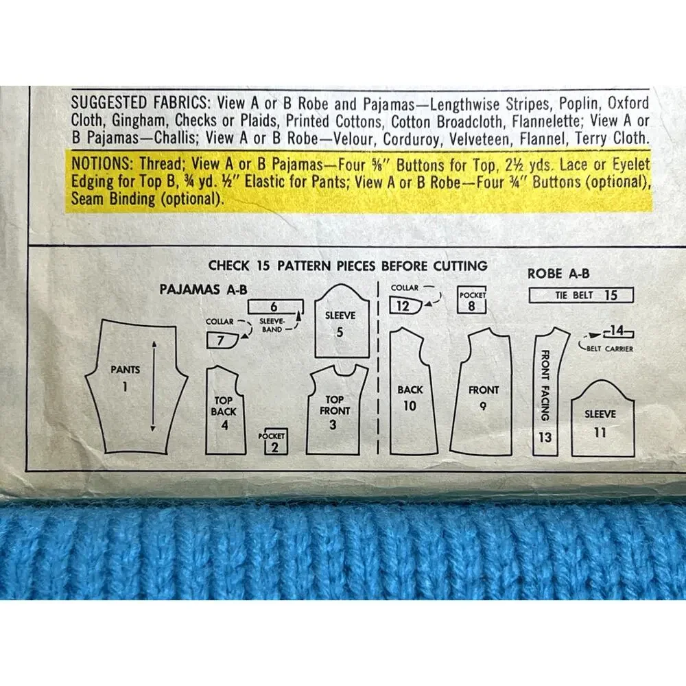 McCalls 9278 Sewing pattern kids pajamas robe size 6